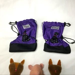 STONZ Booties - Polka Dog Purple Baby Winter Boots GUC, size Large